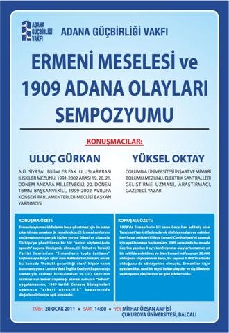 \'Ermeni Meselesi ve 1909 Adana Olayları\' Sempozyumu düzenlendi.